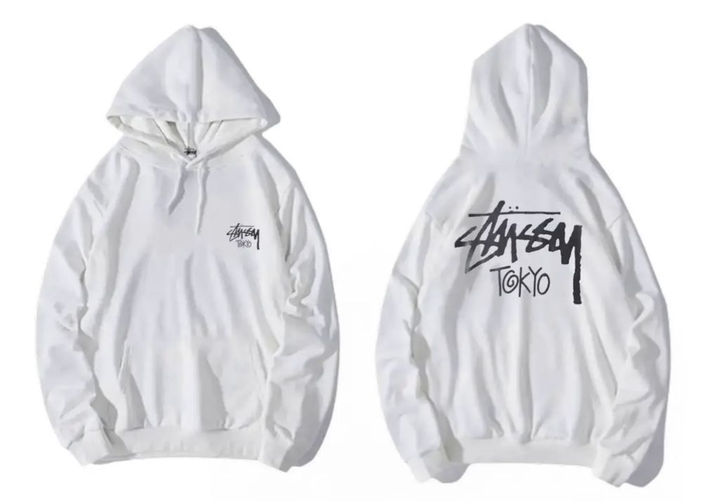 Мужские белые худи Stussy унисекс толстовка 8 Boll стусси