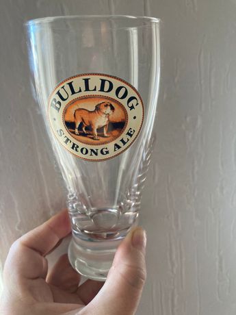 Бокал стакан для пива. Bulldog strong ale.