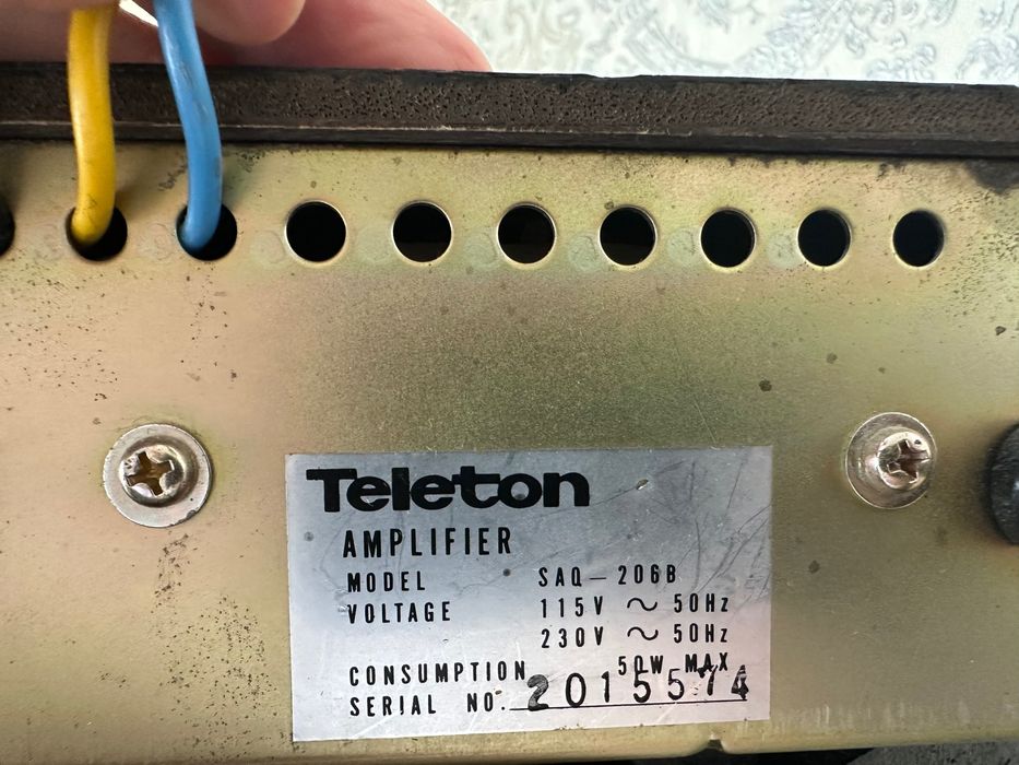 Вінтажний підсилювач Teleton SAQ-206В