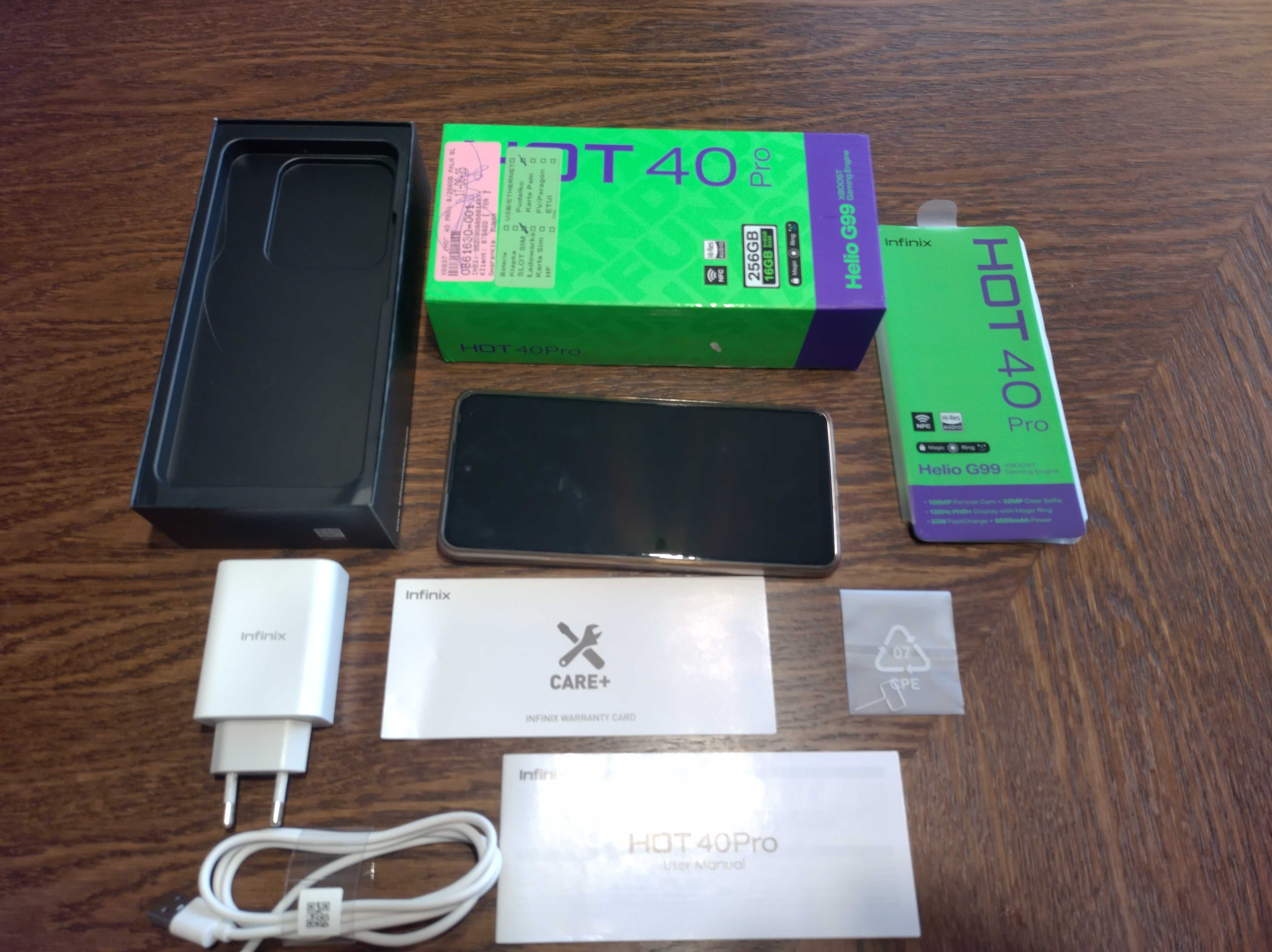 Infinix HOT 40 PRO 8/256 Dual sim  Gwarancja do 14.02.2026