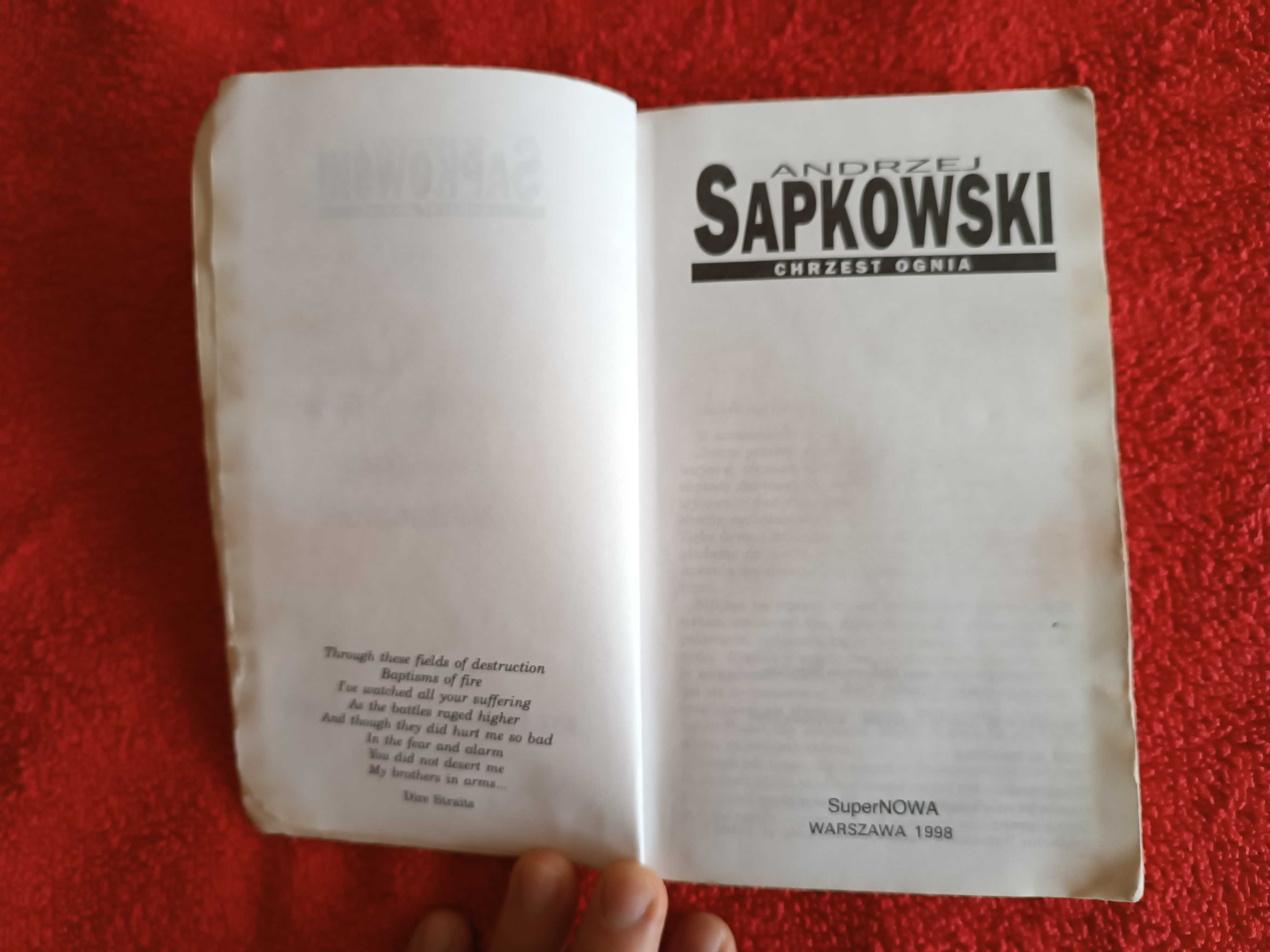 Wiedźmin Chrzest Ognia Andrzej Sapkowski superNOWA kolekcjonerska 1998