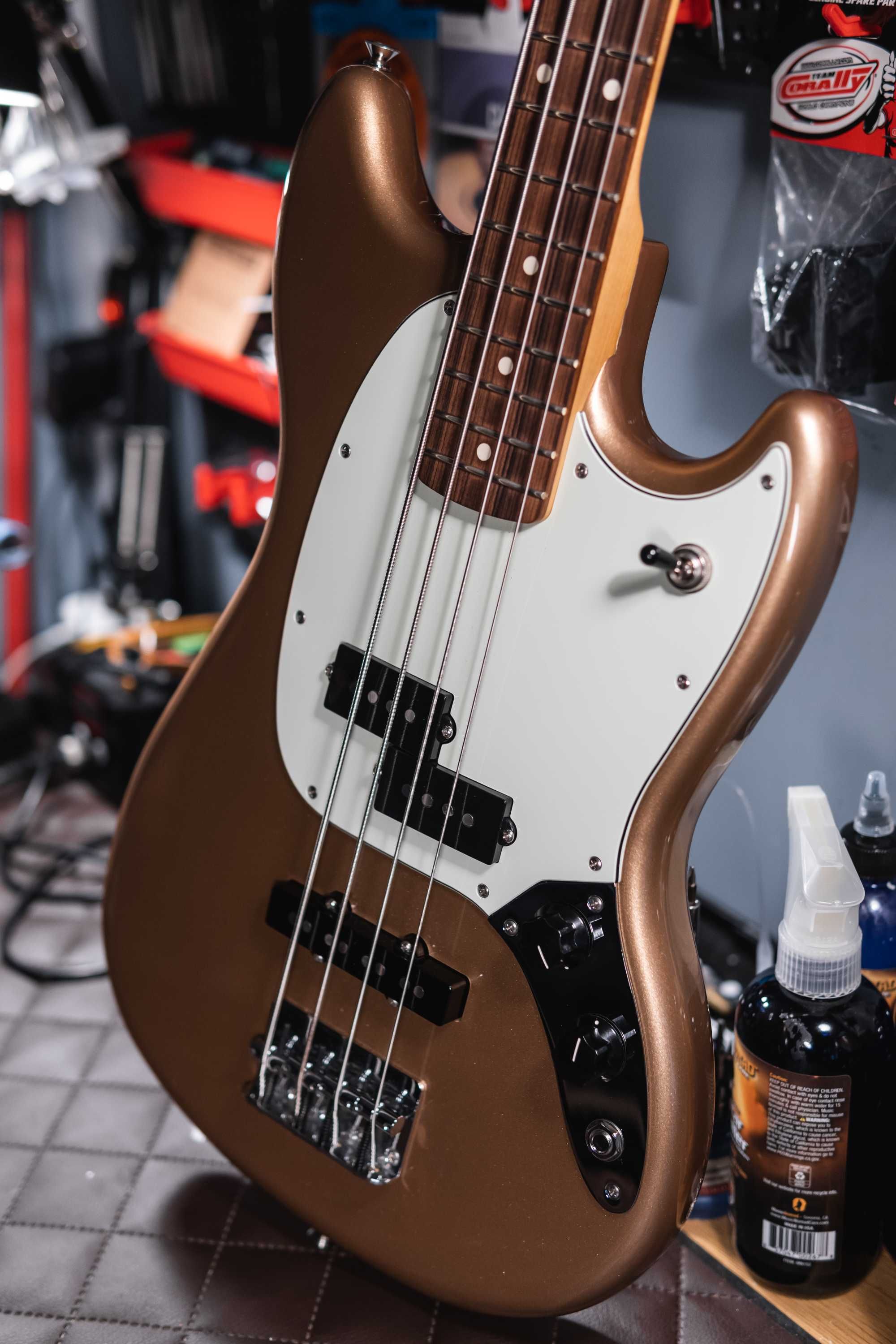 Fender Mustang Bass Firemist Gold (Player MiM)