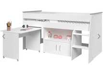 Cama Infantil com Secretária + Armário + Colchão - Semi Nova