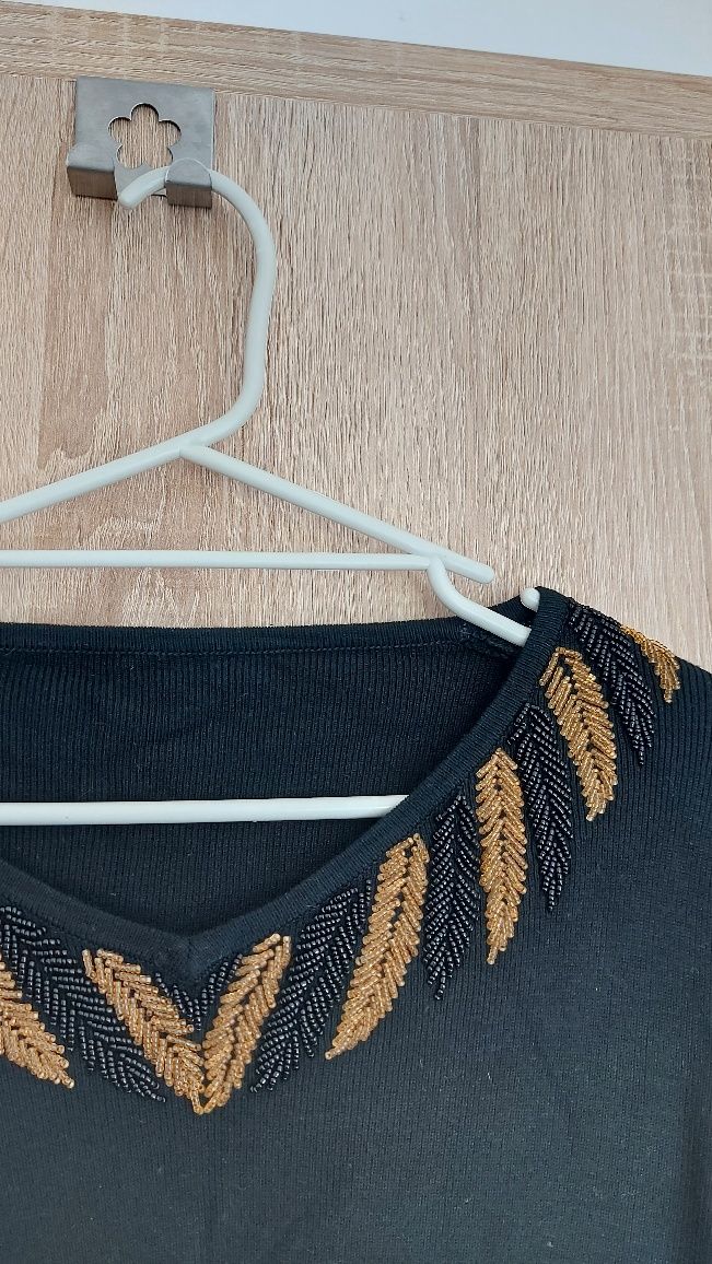 Czarny sweter sweterek no name plus size