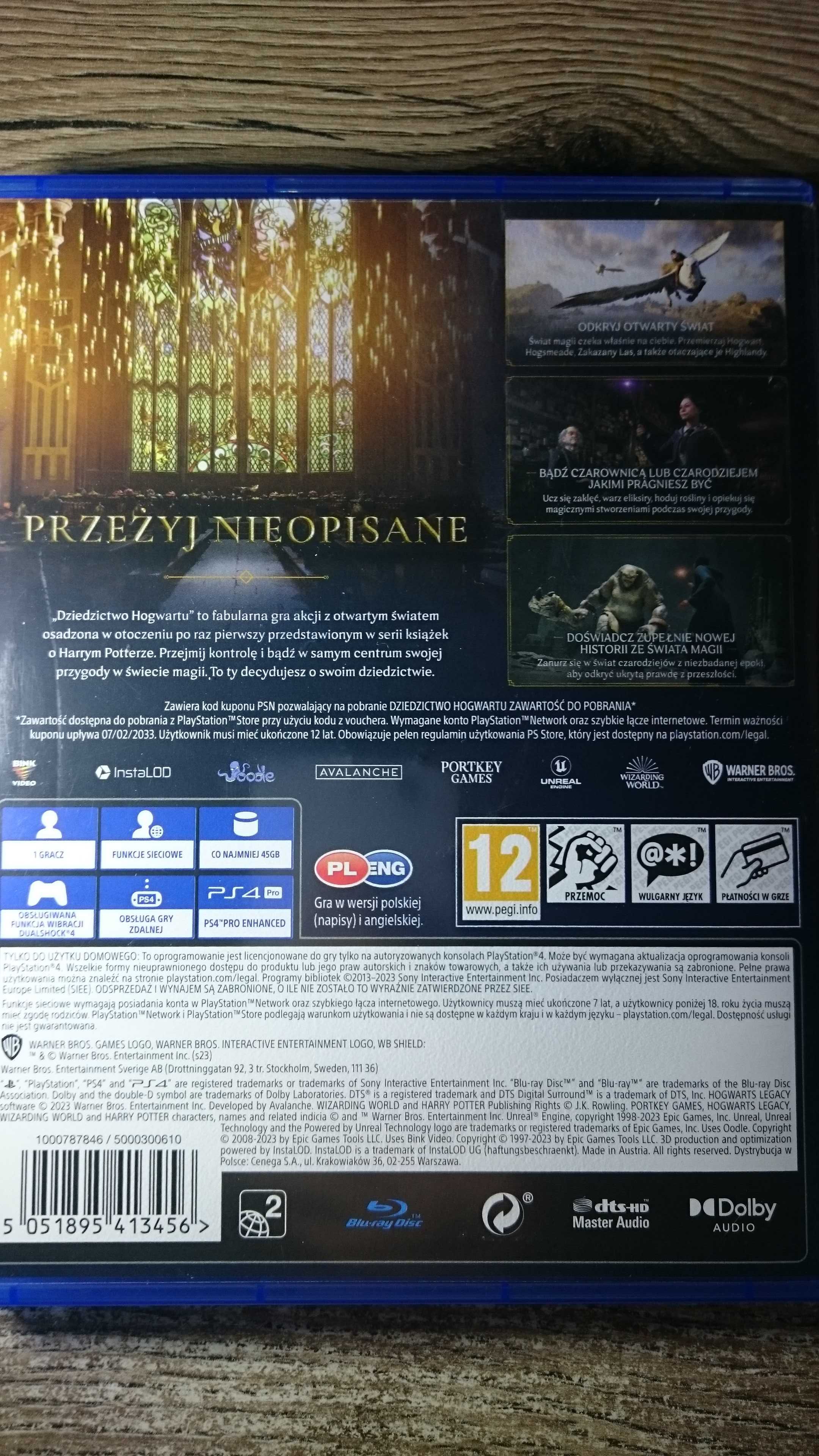 Hogwarts Legacy ps4 playstation 4 Dziedzictwo Hogwartu Harry Potter