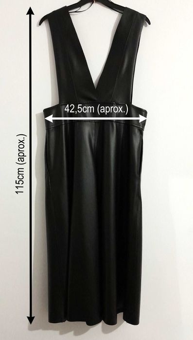 Vestido midi imitação de pele da Zara T: L Novo c/etiqueta