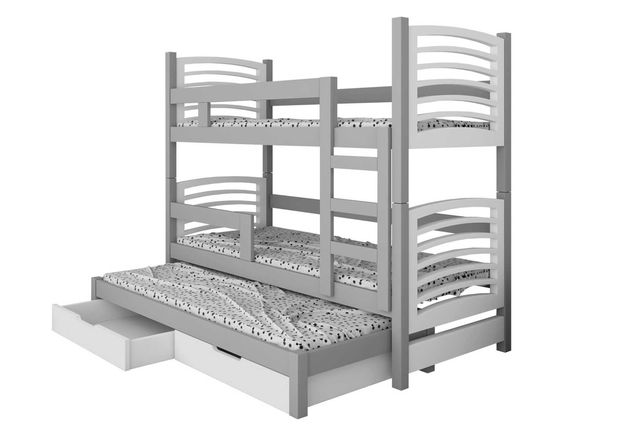 Łóżko piętrowe OLI 3-osobowe + materace GRATIS