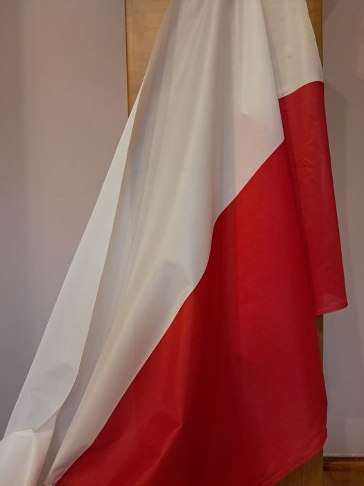 Flaga Polski duża na metry tkanina 80 x 140 cm