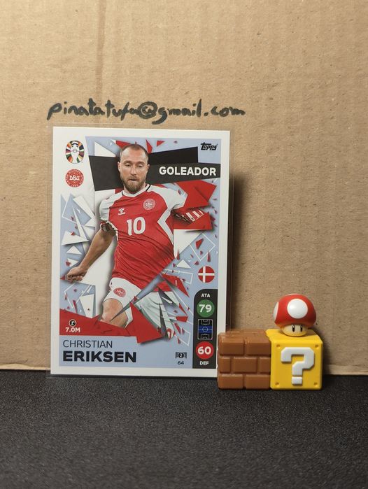 Carta Topps Christian Eriksen – Euro 2024 (Seleção da Dinamarca)