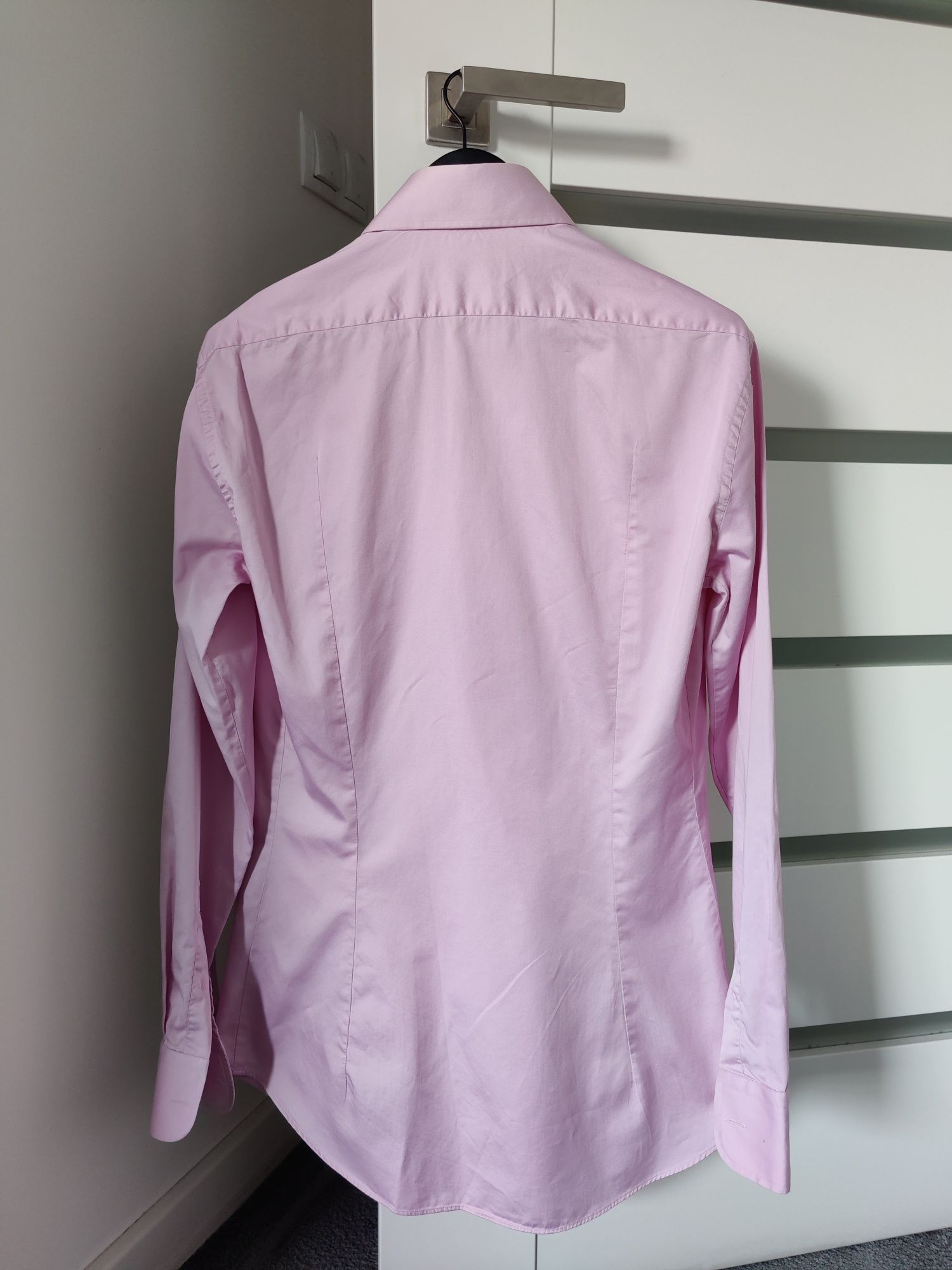 Koszula męska Prochnik 42 Slim taliowana (slim fit) różowa
