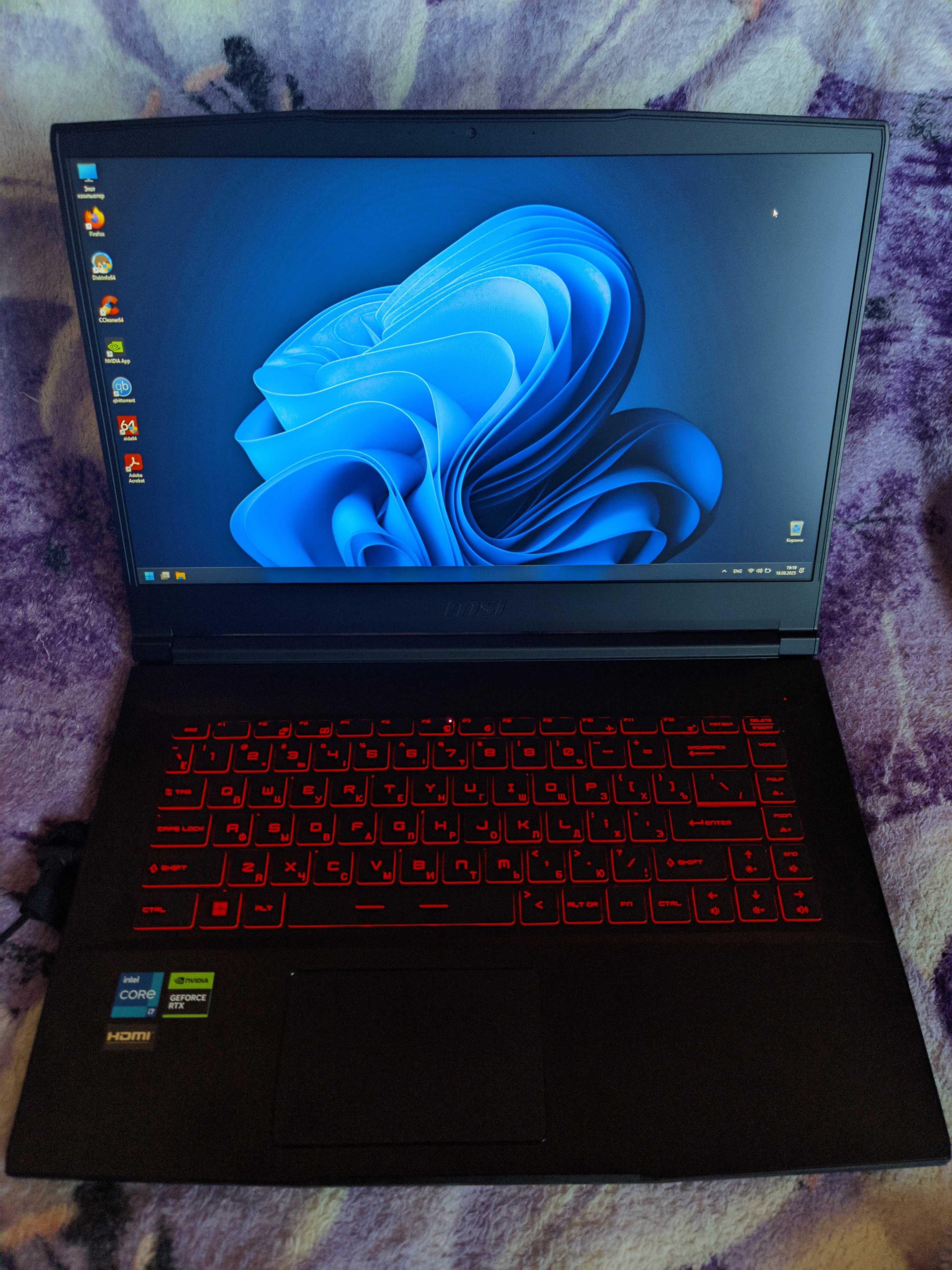 Ноутбук MSI Thin GF63 12VE-230XUA Intel i7 + Nvidia RTX 3050