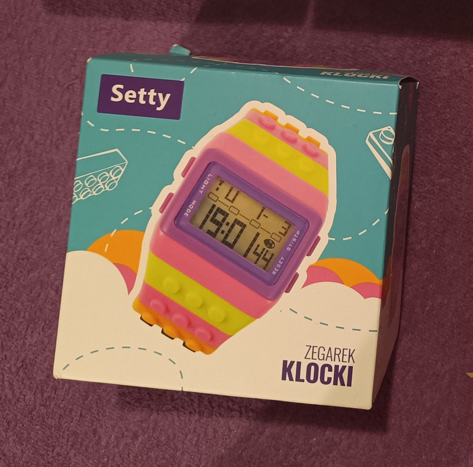 zegarek elektroniczny jak klocki lego