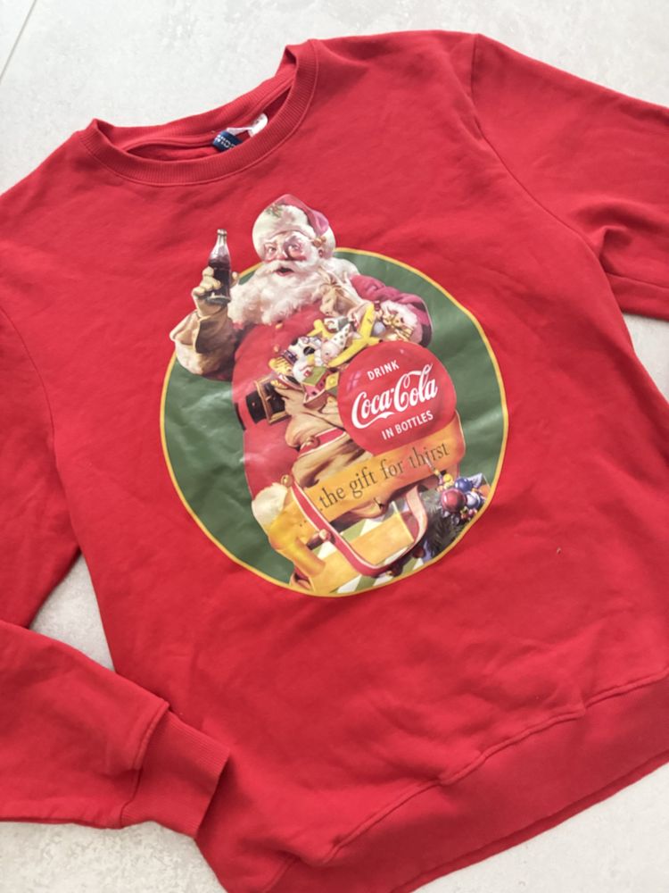 H&M bluza coca cola M mikołaj święta