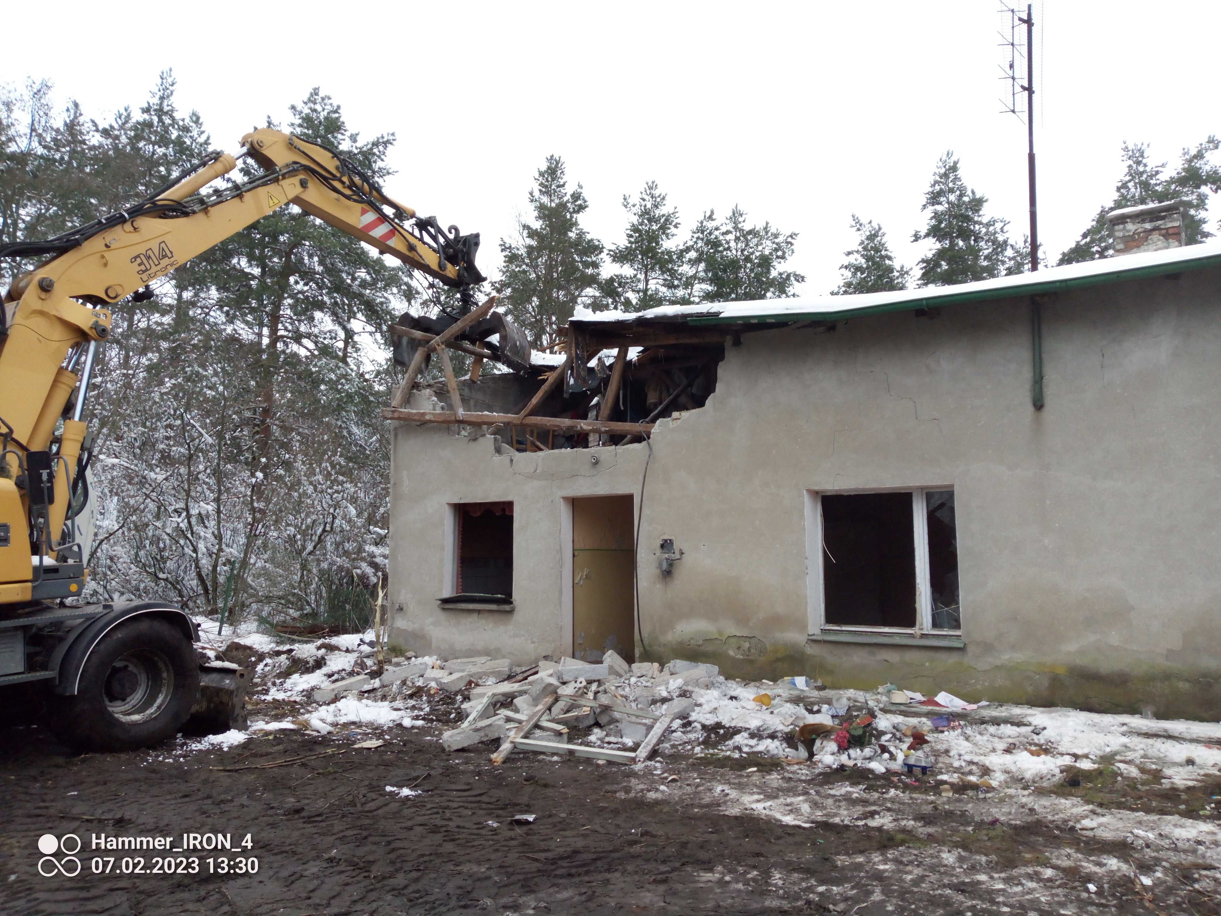 Wyburzenia rozbiórki kruszenie odbiór gruzu demontaż budynków