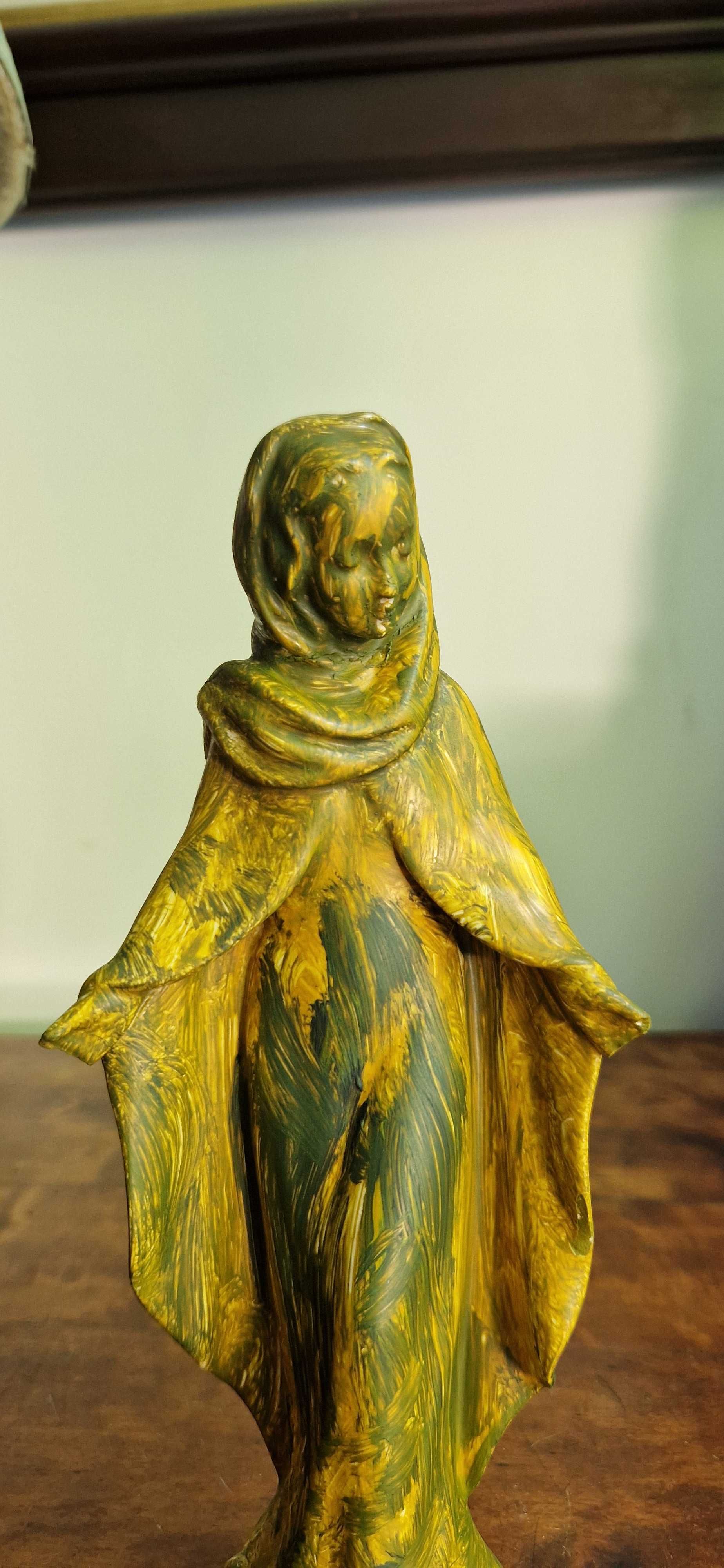 Antyk stara rzezba porcelana Matka Boska Maryja dewocjonalia antyk