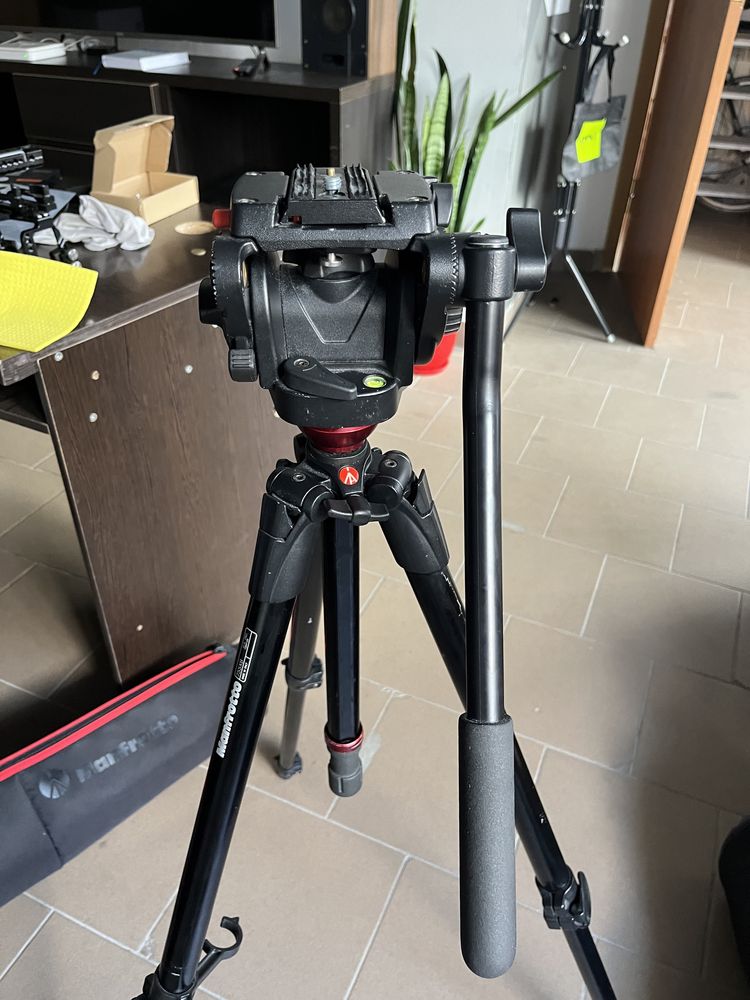 Штатив Manfrotto 775XB + відеоголова 501HDV + оригінальний чохол