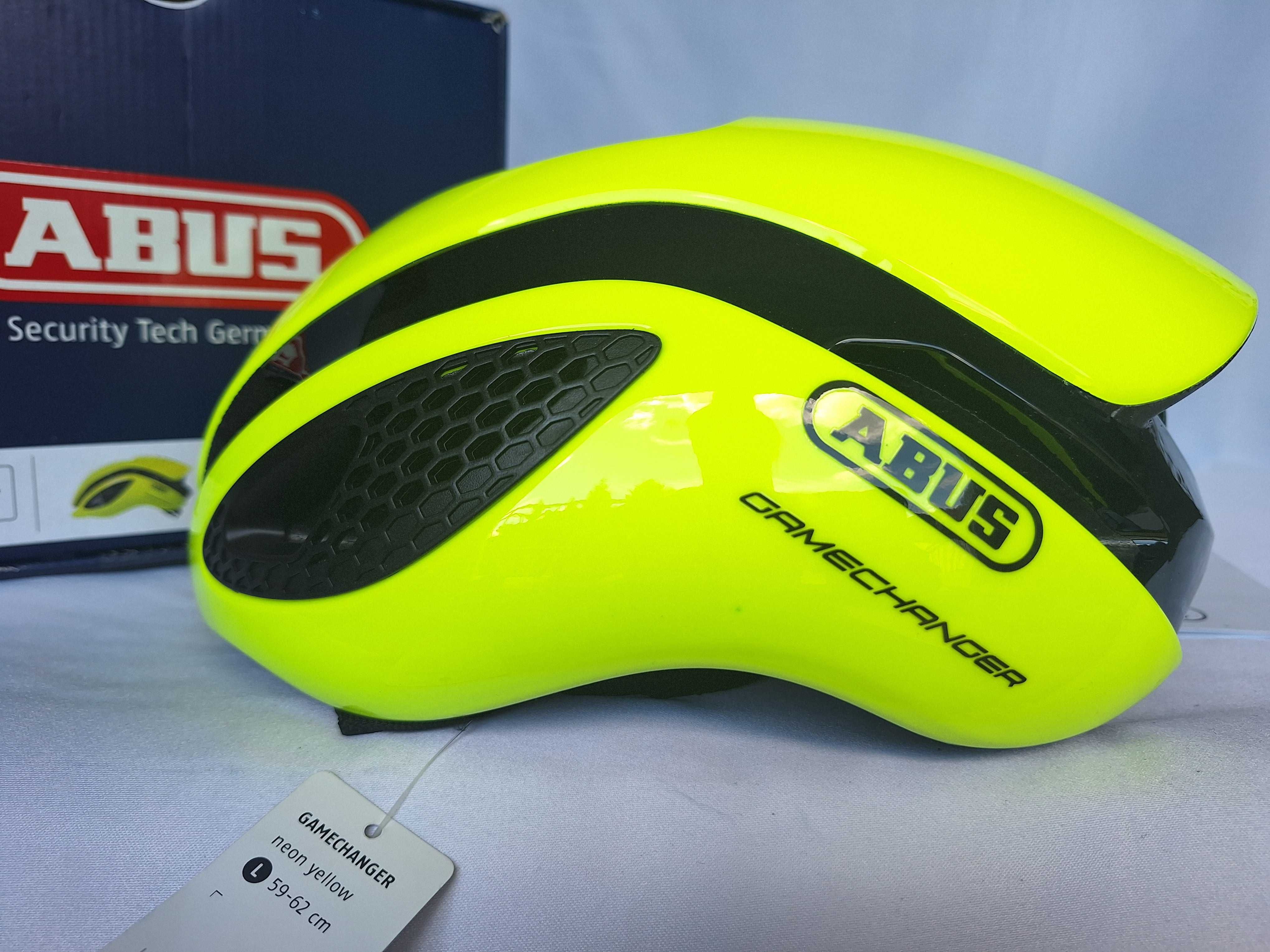 Kask rowerowy szosowy Abus GameChanger Neon Yellow L 59-62cm