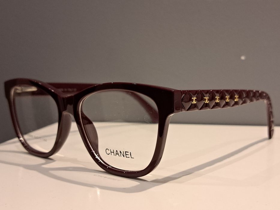 CHANEL bordowe nowe damskie okulary zerówki oprawki