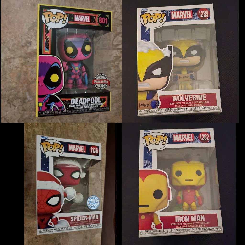 Funko Pop / Pocket - Marvel Spider Man Deadpool Iron Man Wolverine