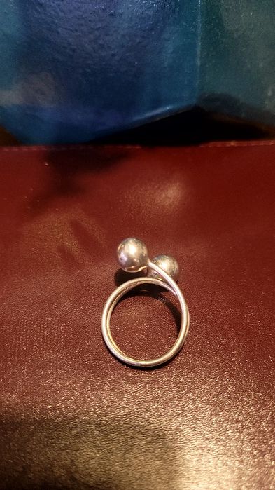 Srebrny pierścionek, prosty, klasyczny, modny r. 13/14