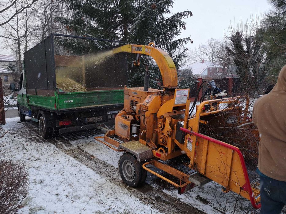 Koszenie zarośli, wycinka drzew, mulczowanie, usuwanie karp