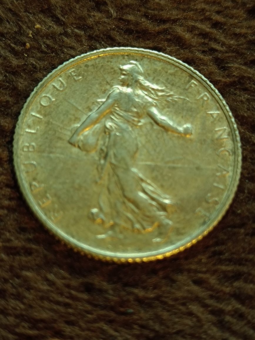Francja 1 franc frank 1915 srebro