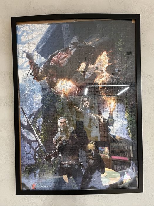 Obraz w ramce puzzle Wiedźmin
