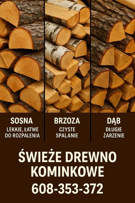Drewno kominkowe opałowe-łupane