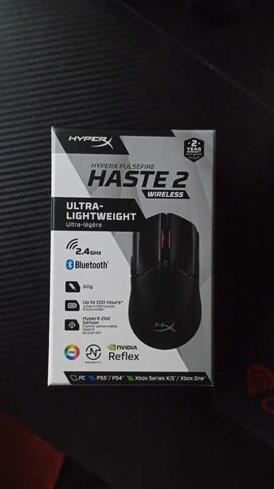 Nowa myszka gamingowa HyperX Haste 2 Wireless bezprzewodowa ultralekka