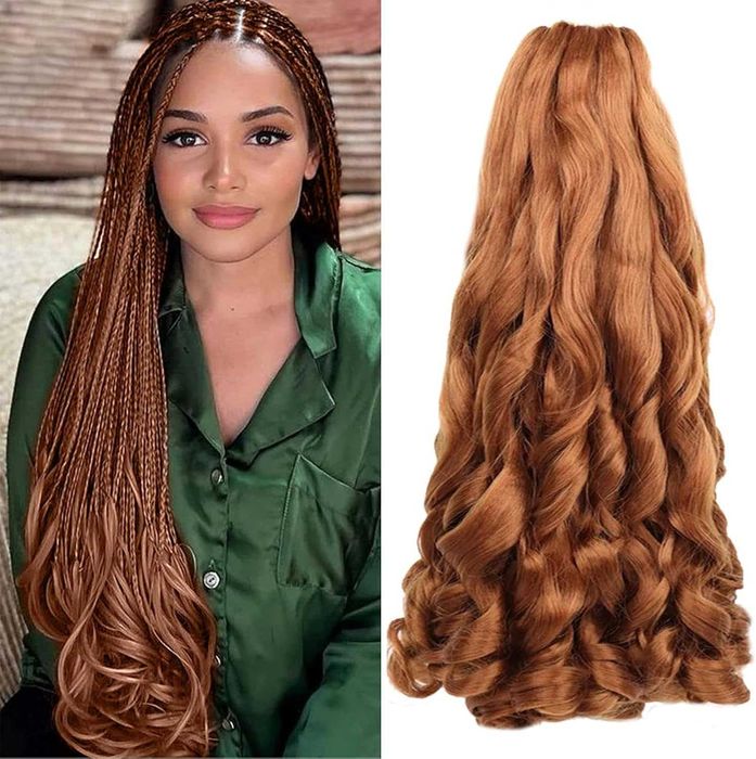 Francuskie Kręcone 9 paczek Włosy Plecione Kręcone rozciągnięte Q498