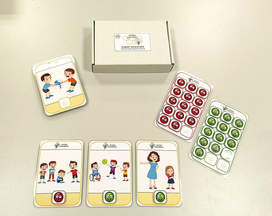 Dobre i złe zachowania, Normy Społeczne, karty edukacyjne z rzepami