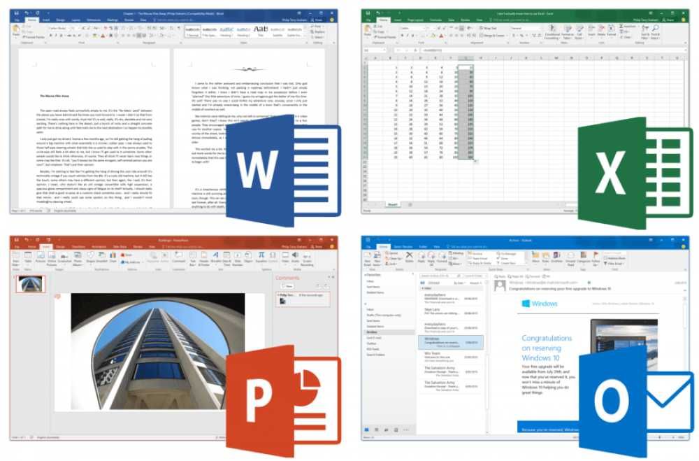 Microsoft Office (Word, Excel, PowerPoint), офіс, офис, на windows/Mac