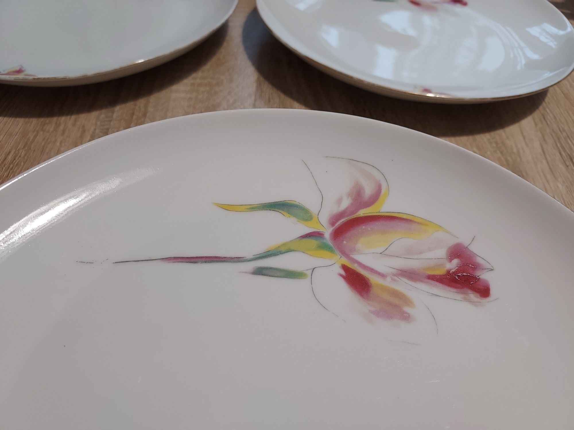 Talerze obiadowe porcelana prl ZPS Karolina i  sosjerka gratis