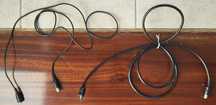 Cabos de Antena Coaxial Preto Macho para Fêmea e Conversor