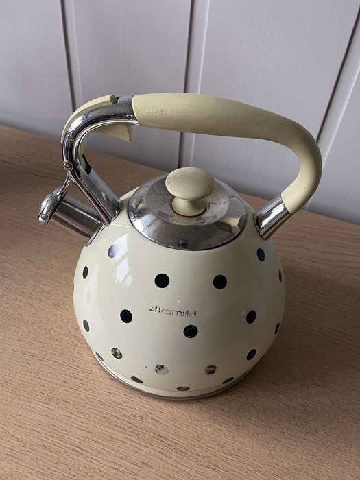 Czajnik Retro w kropki groszki 3L