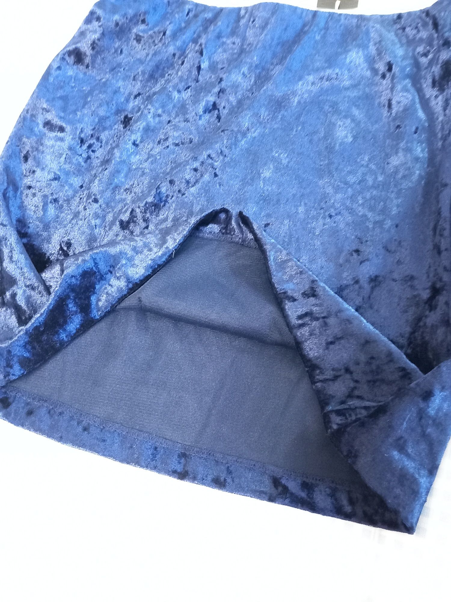 Спідниця юпка велюр синя Іспанія 36розмір (42)