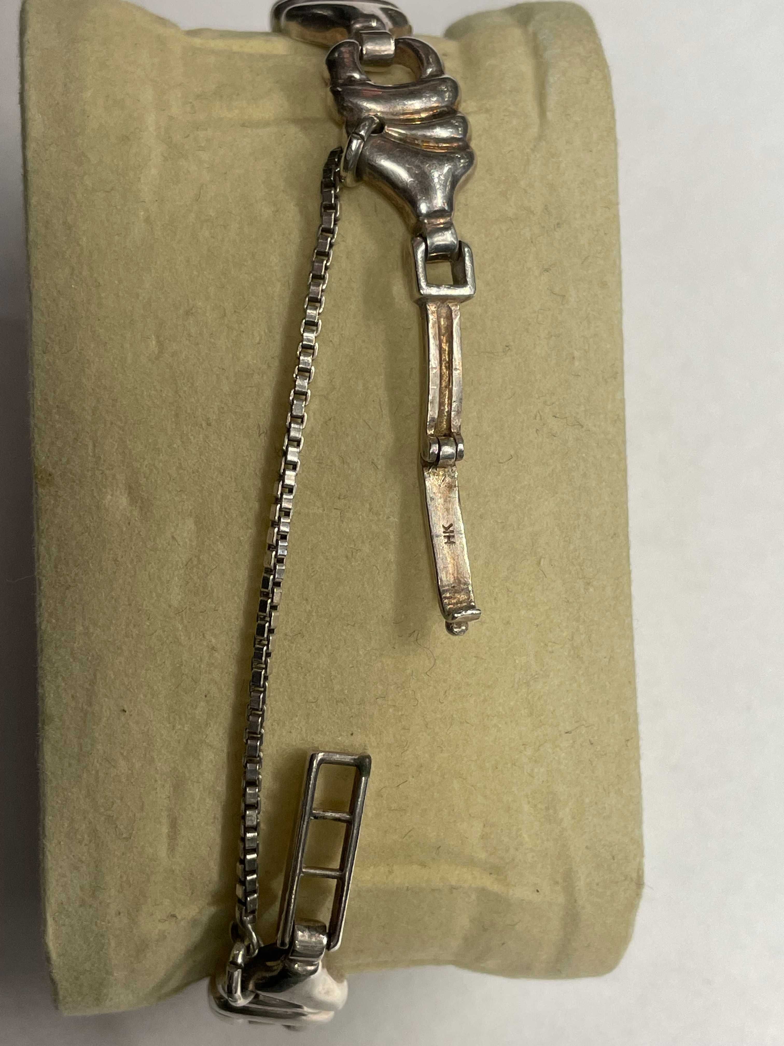 Srebrny zegarek masa perłowa, rubiny 925, 26,2 gram Asmigo MIYOTA