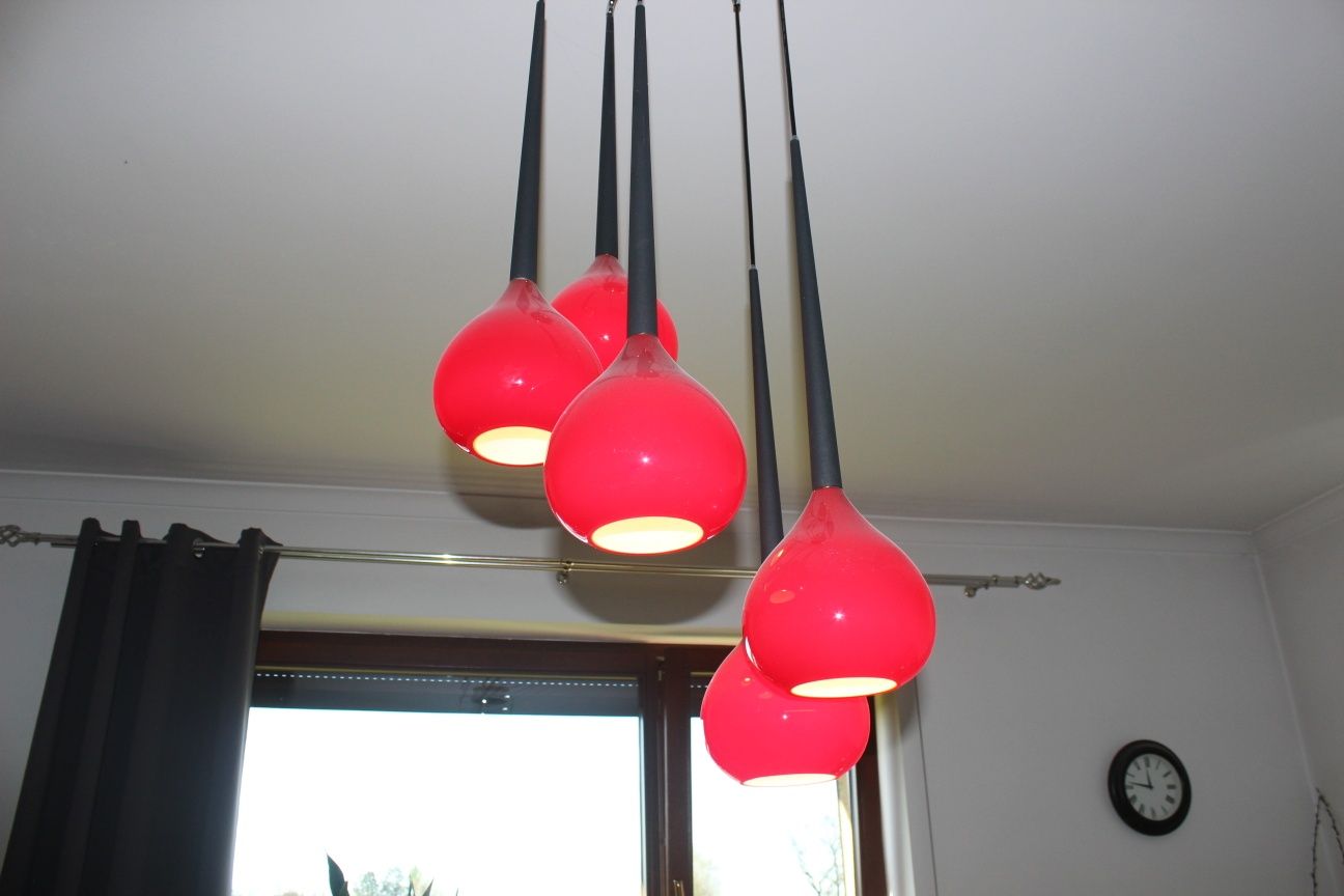 Lampa sufitowa AGA 5 RED Azzardo AZ1072 w stylu retro