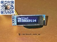 OLED дисплей 0.91" I2C 128x32 (Arduino)