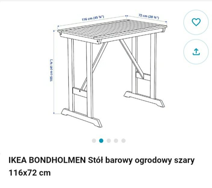 PROMO wyspa do mieszkania Bondholmen stół i 4 hokery fotele