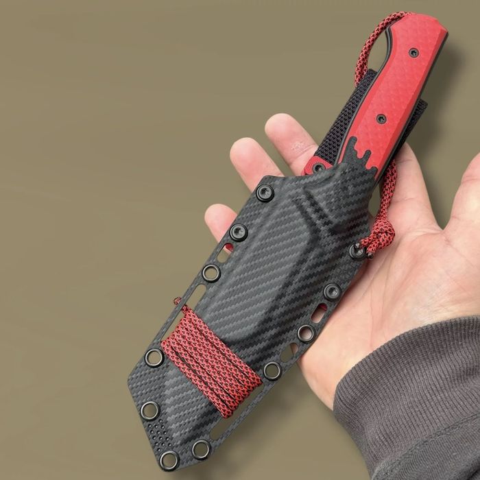 Nóż MK Knives & Tools Rambler Vanadis 23 Red/Black G10 Carbon Holstex