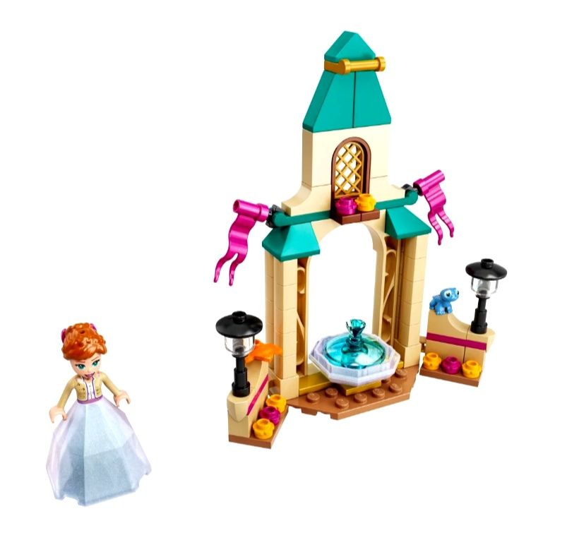 2 ZESTAWY LEGO Disney 43198 i 43199 dziedzoniec zamku Anny i Elzy