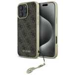 Guess GUHCP16LGF4GBR iPhone 16 Pro 6.3" brązowy/brown hardcase 4G Char