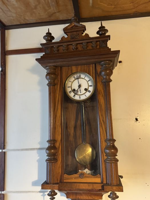 Zegar wiszący Junghans sygnatura 1890 r antyk mechaniczny scienny