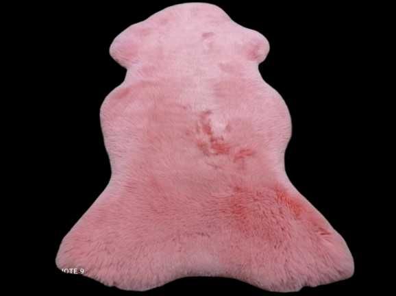 Dywan SKÓRY OWCZE duże skóra owcza różowa farbowana