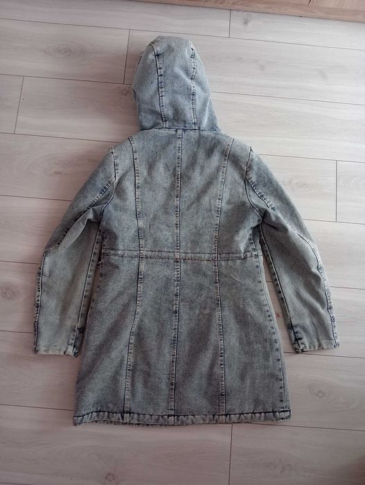 Płaszczyk zimowy, jeansowy xl