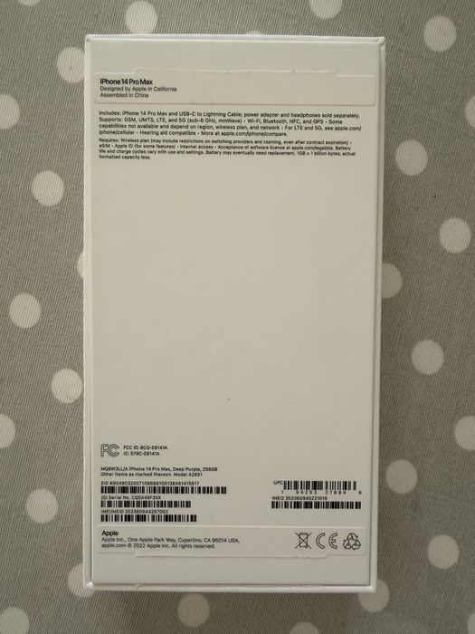 Apple iPhone 14 Pro Max 256 gb Deep Purple, esim