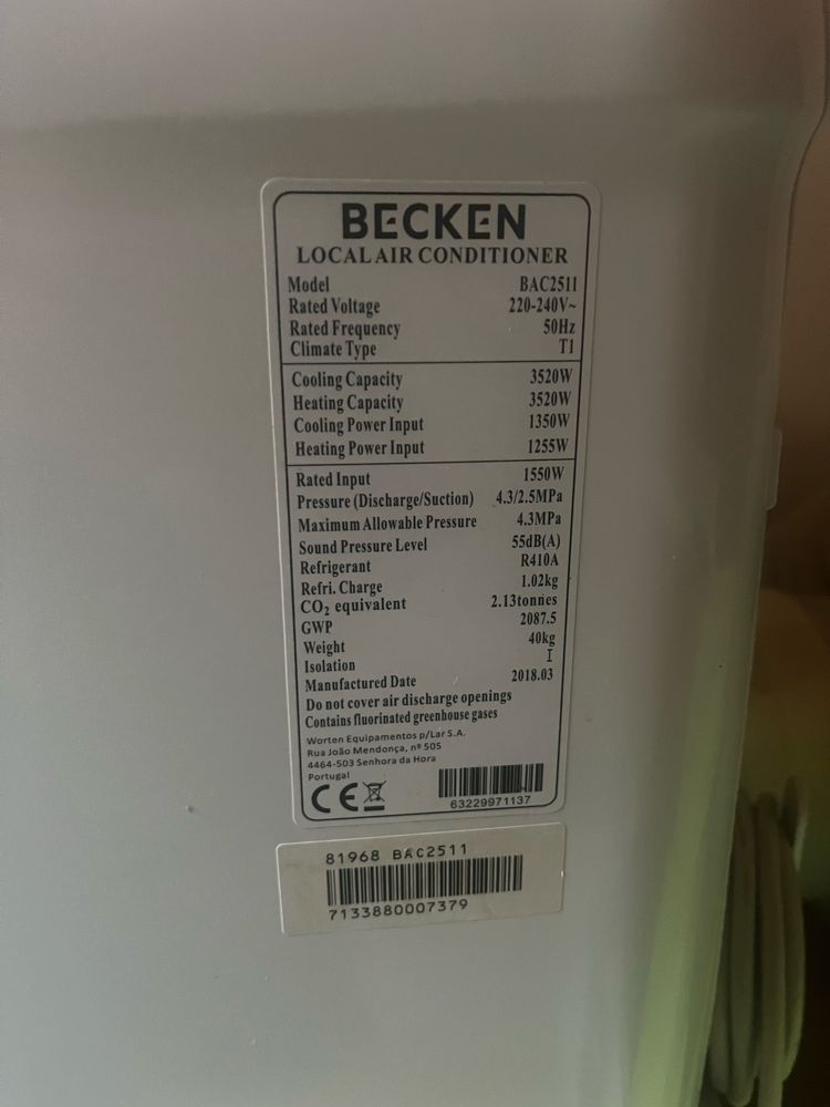 Ar condicionado BECKEN