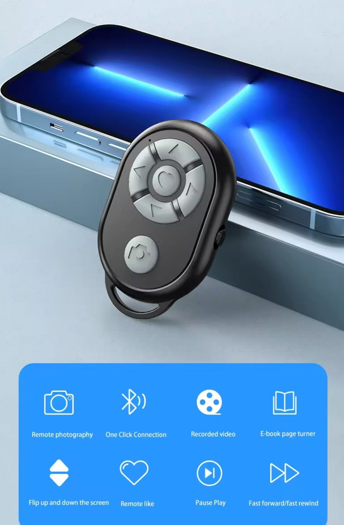 Pilot Bluetooth do selfie 8-funkcji