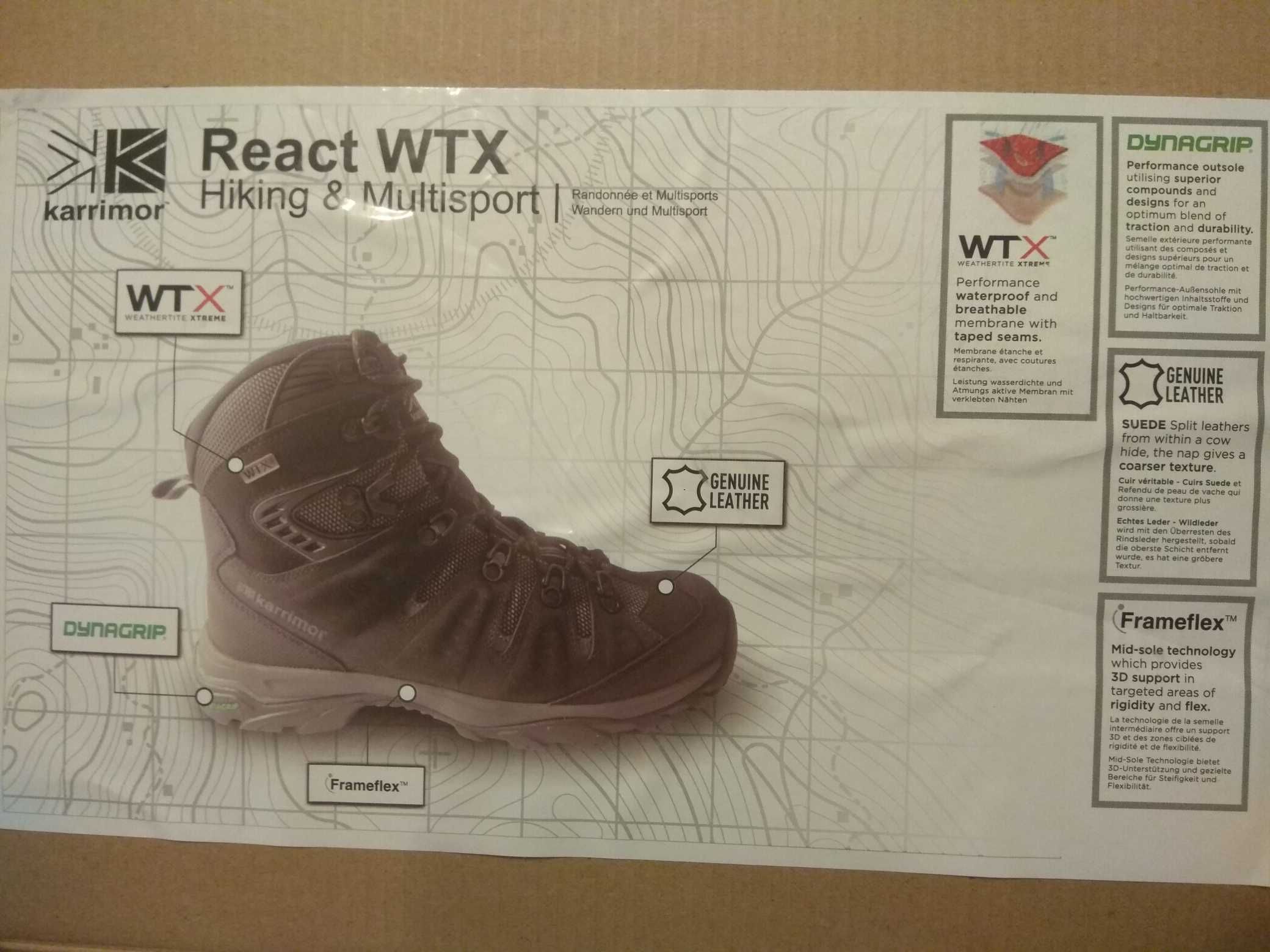Новые зимние ботинки Karrimor React WTX. Размер 42